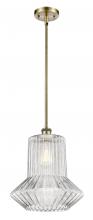  516-1S-AB-G212 - Springwater - 1 Light - 12 inch - Antique Brass - Mini Pendant