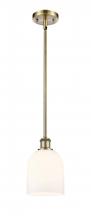  516-1S-AB-G558-6GWH - Bella - 1 Light - 6 inch - Antique Brass - Mini Pendant