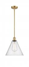  516-1S-SG-GBC-124-LED - Berkshire - 1 Light - 12 inch - Satin Gold - Mini Pendant