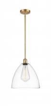  516-1S-SG-GBD-122-LED - Bristol - 1 Light - 12 inch - Satin Gold - Mini Pendant