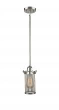  516-1S-SN-CE219 - Bleecker - 1 Light - 4 inch - Brushed Satin Nickel - Mini Pendant