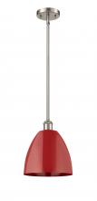  516-1S-SN-MBD-9-RD-LED - Plymouth - 1 Light - 9 inch - Brushed Satin Nickel - Pendant