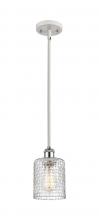  516-1S-WPC-G112C-5CL - Cobbleskill - 1 Light - 5 inch - White Polished Chrome - Mini Pendant