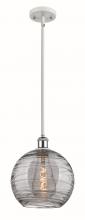  516-1S-WPC-G1213-10SM - Athens Deco Swirl - 1 Light - 10 inch - White Polished Chrome - Mini Pendant