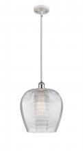  516-1S-WPC-G462-12 - Norfolk - 1 Light - 12 inch - White Polished Chrome - Mini Pendant