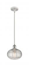  516-1S-WPC-G555-8CL - Ithaca - 1 Light - 8 inch - White Polished Chrome - Mini Pendant