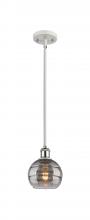  516-1S-WPC-G556-6SM - Rochester - 1 Light - 6 inch - White Polished Chrome - Mini Pendant