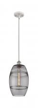  516-1S-WPC-G557-8SM - Vaz - 1 Light - 8 inch - White Polished Chrome - Mini Pendant