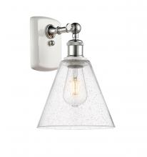  516-1W-WPC-GBC-84 - Berkshire - 1 Light - 8 inch - White Polished Chrome - Sconce