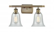  516-2W-AB-G2812-LED - Hanover - 2 Light - 16 inch - Antique Brass - Bath Vanity Light