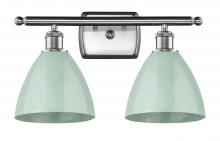  516-2W-SN-MBD-75-SF-LED - Plymouth - 2 Light - 18 inch - Brushed Satin Nickel - Bath Vanity Light