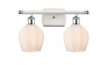  516-2W-WPC-G461-6-LED - Norfolk - 2 Light - 16 inch - White Polished Chrome - Bath Vanity Light