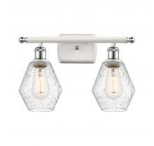  516-2W-WPC-G654-6-LED - Cindyrella - 2 Light - 16 inch - White Polished Chrome - Bath Vanity Light