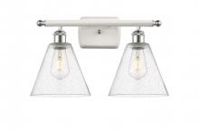  516-2W-WPC-GBC-84-LED - Berkshire - 2 Light - 18 inch - White Polished Chrome - Bath Vanity Light