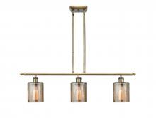  516-3I-AB-G116 - Cobbleskill - 3 Light - 36 inch - Antique Brass - Cord hung - Island Light