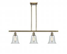  516-3I-AB-G2812-LED - Hanover - 3 Light - 36 inch - Antique Brass - Cord hung - Island Light