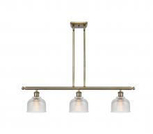  516-3I-AB-G412 - Dayton - 3 Light - 36 inch - Antique Brass - Cord hung - Island Light