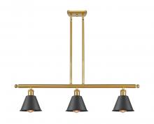  516-3I-SG-M8-BK - Smithfield - 3 Light - 36 inch - Satin Gold - Cord hung - Island Light