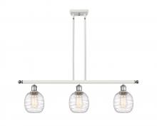  516-3I-WPC-G1013-LED - Belfast - 3 Light - 36 inch - White Polished Chrome - Cord hung - Island Light