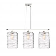  516-3I-WPC-G1113-L - Cobbleskill - 3 Light - 36 inch - White Polished Chrome - Cord hung - Island Light