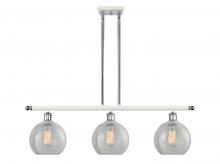  516-3I-WPC-G125 - Athens - 3 Light - 36 inch - White Polished Chrome - Cord hung - Island Light