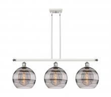  516-3I-WPC-G556-10SM - Rochester - 3 Light - 37 inch - White Polished Chrome - Cord hung - Island Light