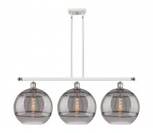  516-3I-WPC-G556-12SM - Rochester - 3 Light - 39 inch - White Polished Chrome - Cord hung - Island Light