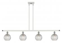  516-4I-WPC-G122C-6CL - Athens - 4 Light - 48 inch - White Polished Chrome - Cord hung - Island Light