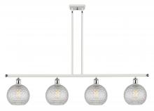  516-4I-WPC-G122C-8CL - Athens - 4 Light - 48 inch - White Polished Chrome - Cord hung - Island Light