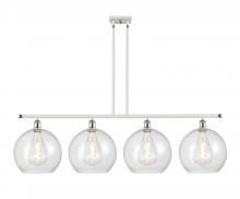  516-4I-WPC-G124-12 - Athens - 4 Light - 50 inch - White Polished Chrome - Stem Hung - Island Light