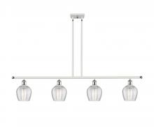  516-4I-WPC-G462-6 - Norfolk - 4 Light - 48 inch - White Polished Chrome - Cord hung - Island Light