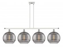  516-4I-WPC-G556-12SM - Rochester - 4 Light - 50 inch - White Polished Chrome - Cord hung - Island Light