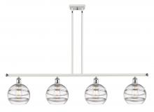  516-4I-WPC-G556-8CL - Rochester - 4 Light - 48 inch - White Polished Chrome - Cord hung - Island Light