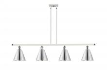  516-4I-WPC-MBC-8-PC - Berkshire - 4 Light - 48 inch - White Polished Chrome - Cord hung - Island Light