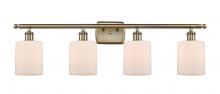  516-4W-AB-G111-LED - Cobbleskill - 4 Light - 35 inch - Antique Brass - Bath Vanity Light