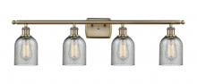  516-4W-AB-G257-LED - Caledonia - 4 Light - 35 inch - Antique Brass - Bath Vanity Light