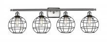  516-4W-SN-CE-8-BK - Lake Placid - 4 Light - 38 inch - Brushed Satin Nickel - Bath Vanity Light