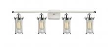  516-4W-WPC-CE219 - Bleecker - 4 Light - 34 inch - White Polished Chrome - Bath Vanity Light