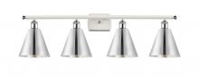  516-4W-WPC-MBC-8-PC-LED - Berkshire - 4 Light - 38 inch - White Polished Chrome - Bath Vanity Light