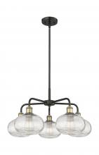  516-5CR-BAB-G555-8CL - Ithaca - 5 Light - 26 inch - Black Antique Brass - Chandelier