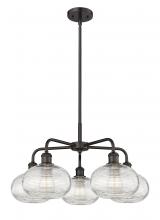  516-5CR-OB-G555-8CL - Ithaca - 5 Light - 26 inch - Oil Rubbed Bronze - Chandelier