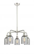  516-5CR-PN-G257 - Caledonia - 5 Light - 23 inch - Polished Nickel - Chandelier