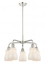  516-5CR-PN-G391 - Ellery - 5 Light - 23 inch - Polished Nickel - Chandelier