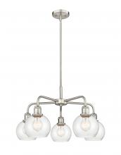 Innovations Lighting 516-5CR-SN-G124-6 - Athens - 5 Light - 24 inch - Satin Nickel - Chandelier