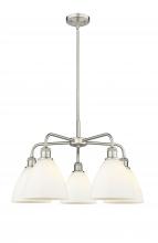  516-5CR-SN-GBD-751 - Bristol - 5 Light - 26 inch - Satin Nickel - Chandelier