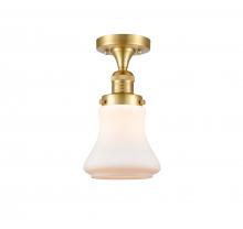  517-1CH-SG-G191 - Bellmont - 1 Light - 6 inch - Satin Gold - Semi-Flush Mount