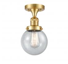  517-1CH-SG-G204-6 - Beacon - 1 Light - 6 inch - Satin Gold - Semi-Flush Mount