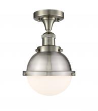  517-1CH-SN-HFS-61-SN - Hampden - 1 Light - 7 inch - Brushed Satin Nickel - Semi-Flush Mount