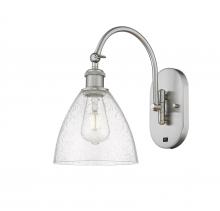  518-1W-SN-GBD-754-LED - Bristol - 1 Light - 8 inch - Brushed Satin Nickel - Sconce