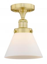  616-1F-SG-G41 - Cone - 1 Light - 8 inch - Satin Gold - Semi-Flush Mount